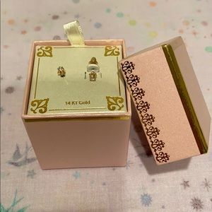 Girls 14k Diamond Earrings